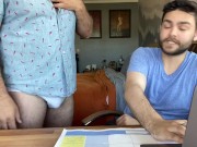 Preview 3 of Neighbor finds porn on Hairy Daddy's Computer