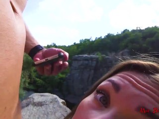 WILD PUBLIC FUCKING ON A HIGH_CLIFF INCANYON. MIA BANDINI