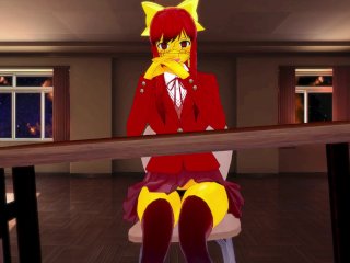 animated, hentai 3d, anime, red head