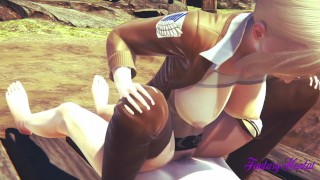 Aanval op Titans Hentai - Annie boobjob en geneukt met sperma binnen