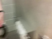 Preview 4 of Stroking in a University Bathroom (Interrupted)