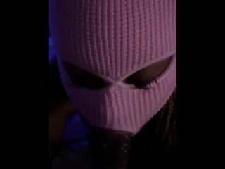 Ski Mask Slut Sucks BBC