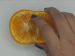Fruit Finger Fuck Orange Juicy_Love Secret_Masturbation Part 1