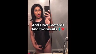 我的第一个 PornHub 视频变装者娘娘腔紧身衣泳装 XheiditVX