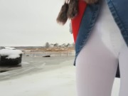 Preview 5 of Wetting and Messing my Diaper on a Wintry Shore
