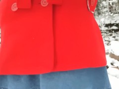 Wetting and Messing my Diaper on a Wintry Shore