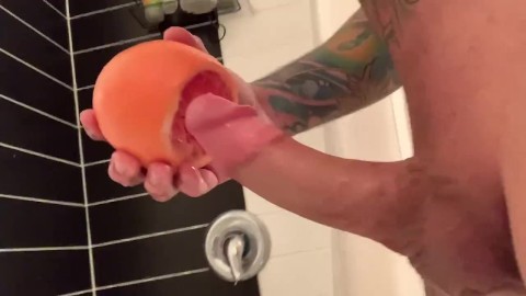 Jerk Off Big Dick Solo Fuck Grapefruit XxX Food Porn & Cumshot