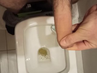 I Pee in the Toilet, Lift My Penis by Masturbation, Prepare It for Entering YourAnal.