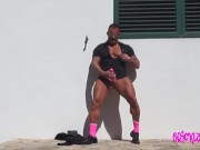 Preview 4 of thonged muscle man eats his own load