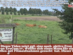 Video Deutsche Hausfrau auf dem Bauernhof gefickt outdoor