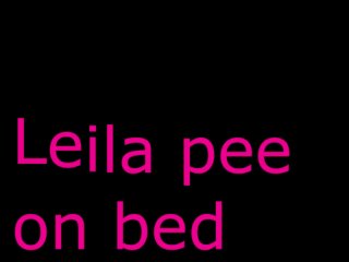 pissing, pee herself, wetting her bed, piss on bed