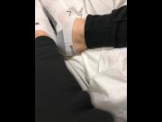 Preview 4 of Teen boy feet in puma ankle socks and smooth soles