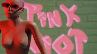 Kinky rosa baila y se masturba en público