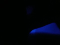 Crossdresser under UV light 