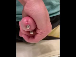 vertical video, erection, pov, pierced cock
