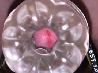 Hot Guy Cumming Alot Inside of Fleshlight_While Moaning Loud - 4K