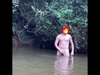 brazilian, solo male, public masturbation, wilderness