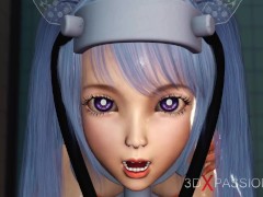Japanese teenage girl and fucking machine