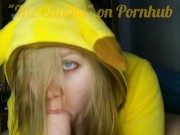 Preview 2 of cute german teen in pikaccu body solo Action with dildo and masturbation
