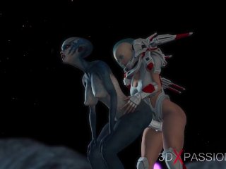 space sex, ass fuck, strap on, 3d animation 2021