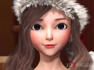 schoolgirl, hardcore, christmas tree, 3d animated porn