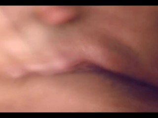 Bbw white girl fingers and licks cum off_of pretty pink pussy after masterbating