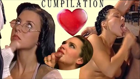 TOP CUMPILATION BLOWJOBS Vintage celebrity pornohvězdy kouření a polykání spermatu v ústech CUMSHOT