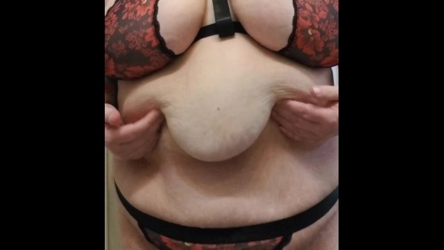 BBW SSBBW Grabbing Shaking Fat Boobs Tits Belly Rolls Fatty Breasts  Knockers Lingerie Chubby Chunky - Pornhub.com