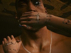 Cyberpunk 2077. Quick sex with a muscular cop. River is a good lover!