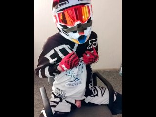 MX motoboy cumming on MX Helmet
