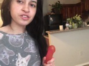 Preview 2 of Quirky Girl Fucks Herself With Dildo All Over New House While Girlfriend is Gone (A Nature Doc)