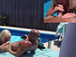 HOT MILF Bikini Photo Shoot_turns to Pool Pounding...Video Glasses_POV !!!