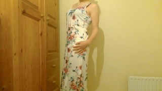 Trying on my Summer Flowers Dress