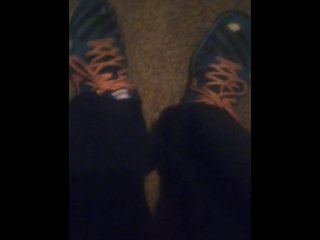 Blue Nike Shoes & Cute Hexagon White Dirty Socks (No Audio)