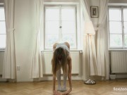 Preview 6 of Brunette gymnast Anna Netrebko in Prague spreading legs