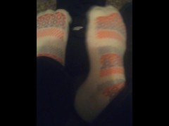 Black Dress Shoes & Cute Hexagon White Dirty Socks (No Audio)