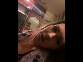 solo female orgasm, home alone, vertical video, masturbation