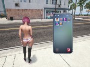 Preview 6 of SunbayCity [SFM Hentai game] Ep.4 sexy topless twerk failing on the beach