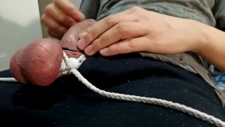 Experiments with tightness of the penis and testicles