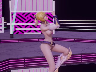 jean genshin impact, sexy hot dance, romantic, anime