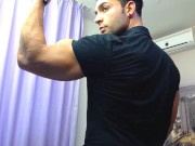 Preview 3 of Flex chest pumped muscle and get HOT in tight jeans and horny it is muscle Worship TIME