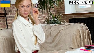 DoeGirls - Nancy A Naughty Ukrainian Schoolgirl Masturbates After Her Homework