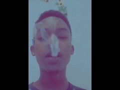 Tongue Piercing (smoke blunts)
