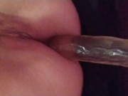Preview 4 of A huge dildo in my tight little asshole