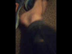Blue Nike Shoes & Barefoot (No Audio)