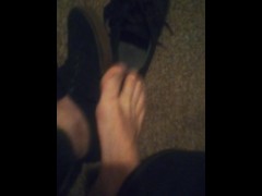 Black Dress Shoes & Cute Barefeet (No Audio)