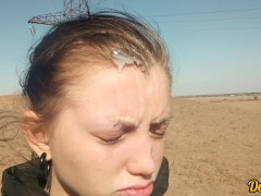 Возбужденная школьница сосет член, чтобы получить много спермы на ее красивое личико - Screenshot 16 of 16 - Public