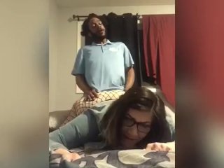 When the Money for the Rent is Spent*sexy Nerdy BBW Sucking, getting Eaten and Pounded by Landlord*