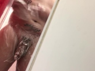 Lady Landlord Installs Camera in my Bathroom Watches me Masterbate Cum Hard for Deduction on my Rent