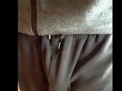 Perfect White Dick swinging Slow Motion In Sweatpants